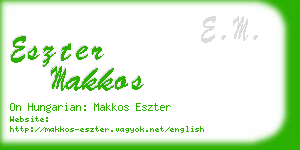 eszter makkos business card